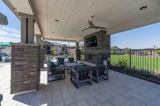 pool lounge area